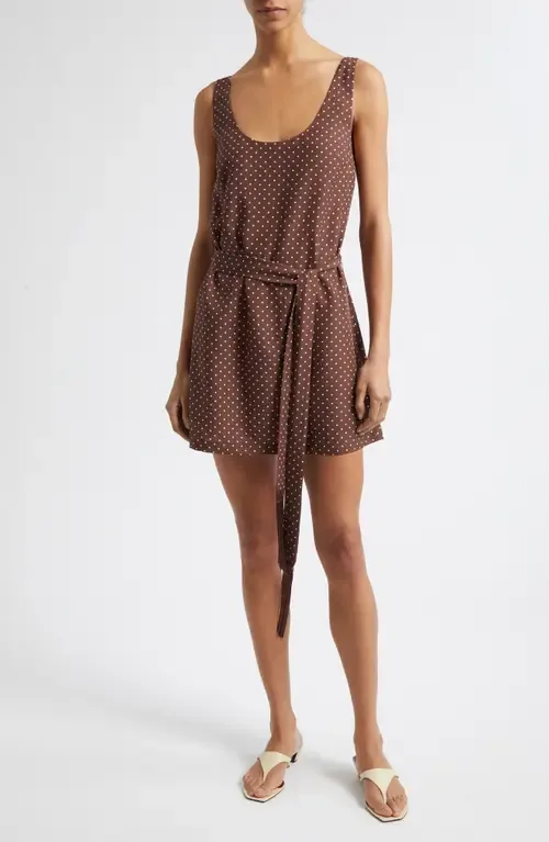 Evie Polka Dot Cowl Back Sheath Minidress by POSSE