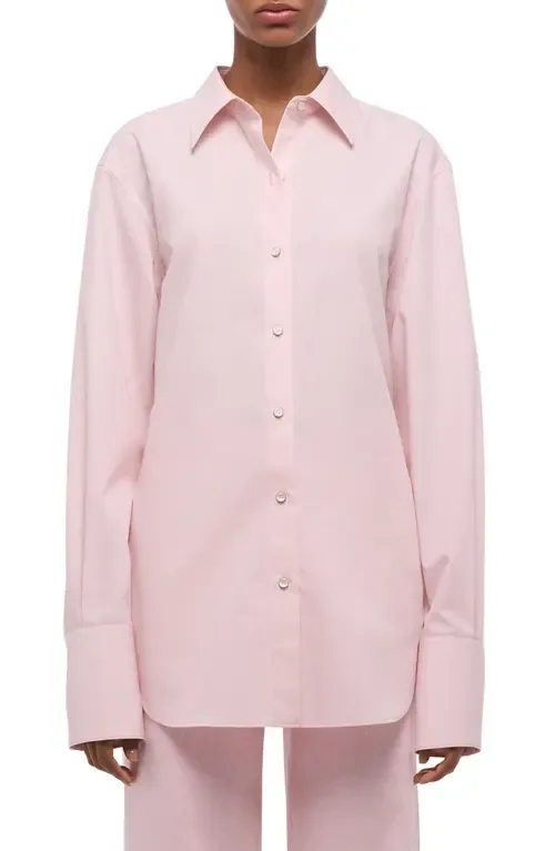 Open Tie Back Cotton Shirt by Helmut Lang