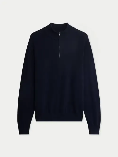 Timeless Half-Zip Cashmere Sweater by Gobi Cashmere
