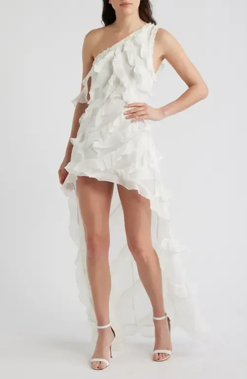 Barbados Linen & Silk One-Shoulder Dress by Sonya Moda