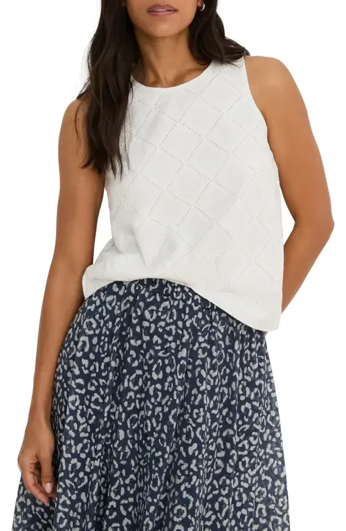 Diamond Eyelet Cotton Top by NIC+ZOE