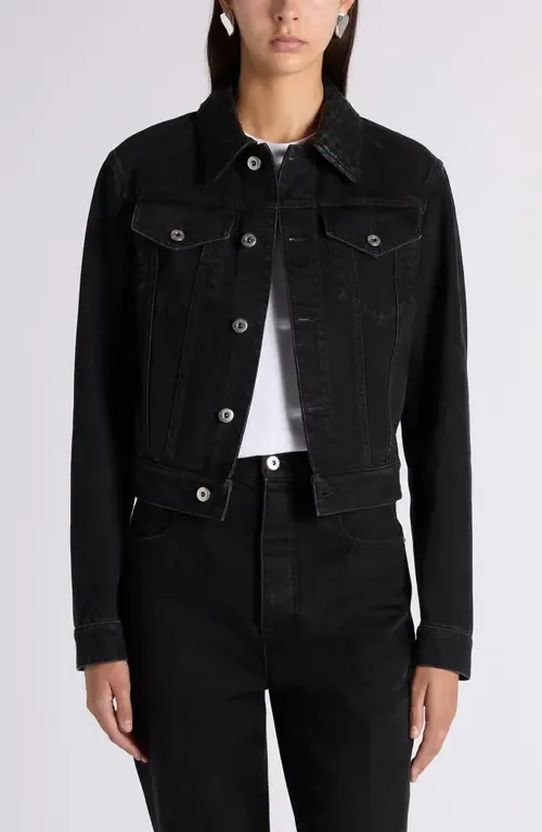 Intrecciato Collar Denim Jacket by Bottega Veneta
