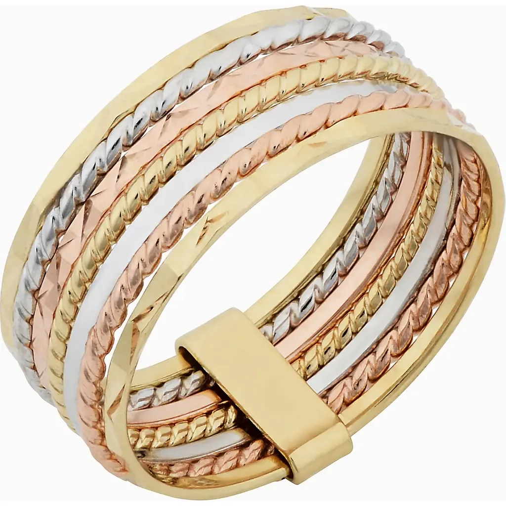 14K Yellow Gold Power Stack Ring