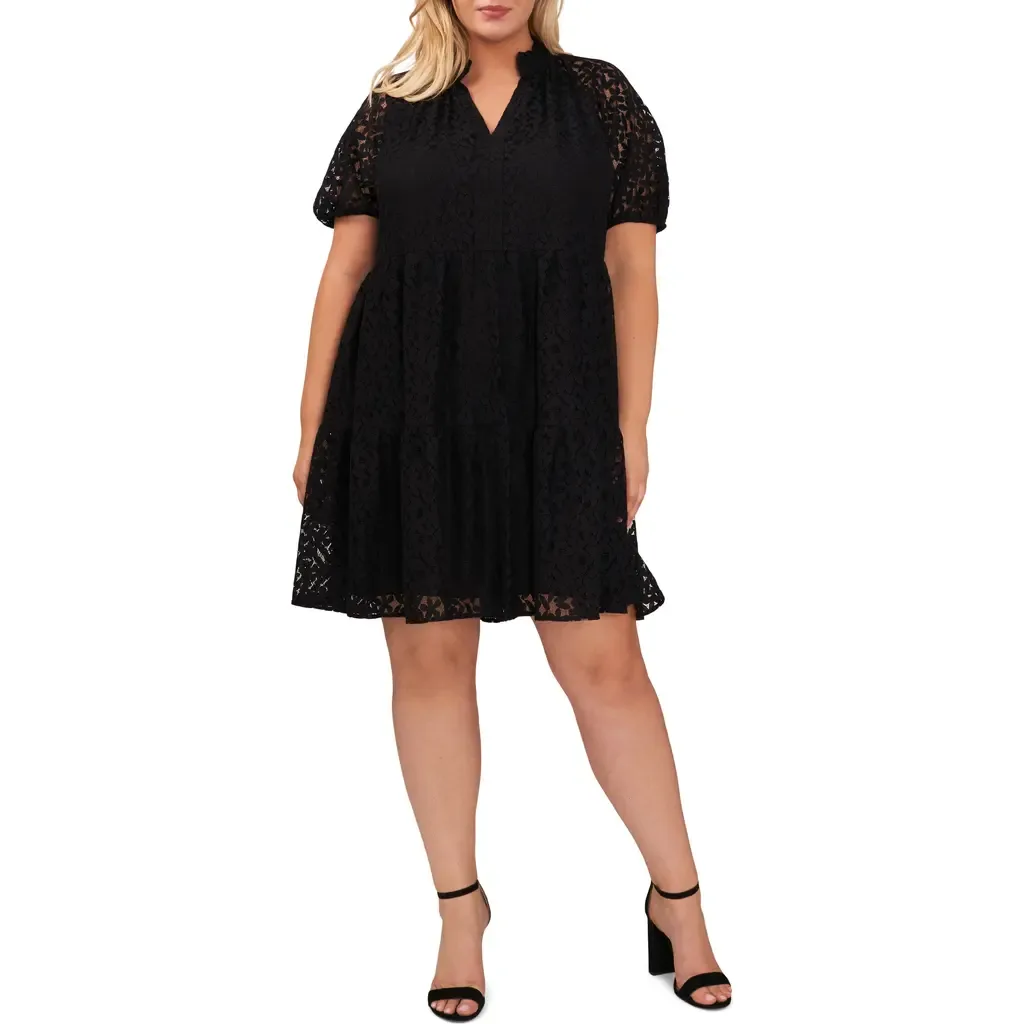 Lace Tiered Babydoll Dress by CeCe