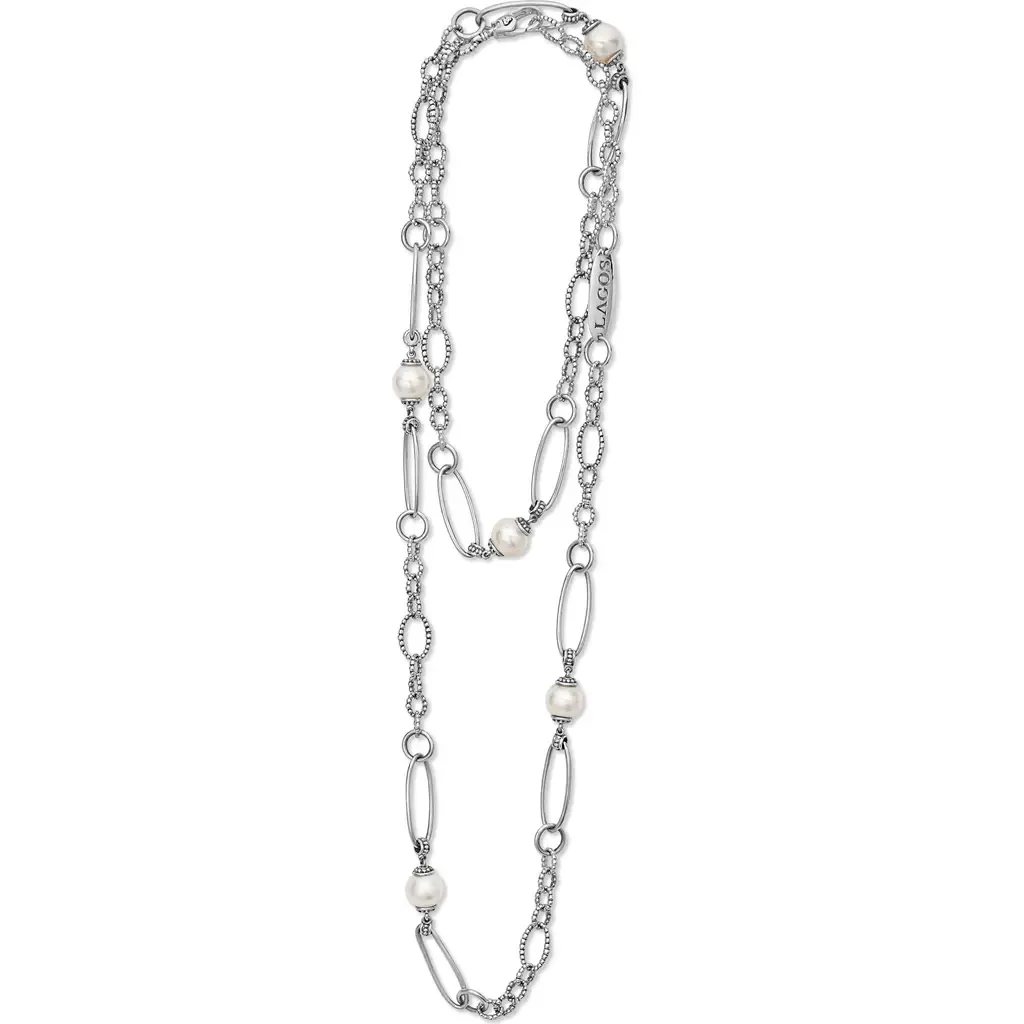 Luna Freshwater Pearl Station Necklace by LAGOS