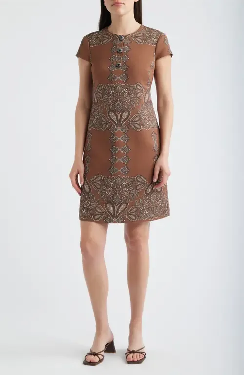 Paisley Print Shift Dress by Vince Camuto