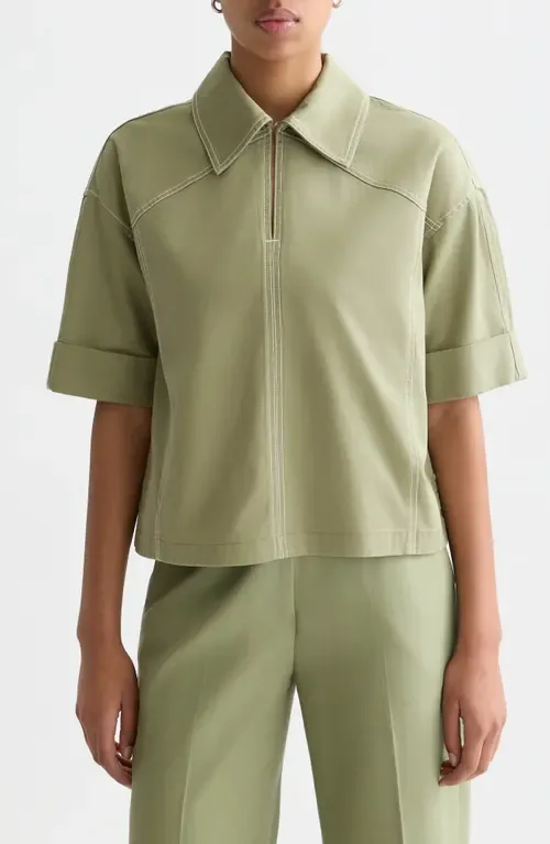Short Sleeve Cotton Blend Utility Shirt by Scotch & Soda