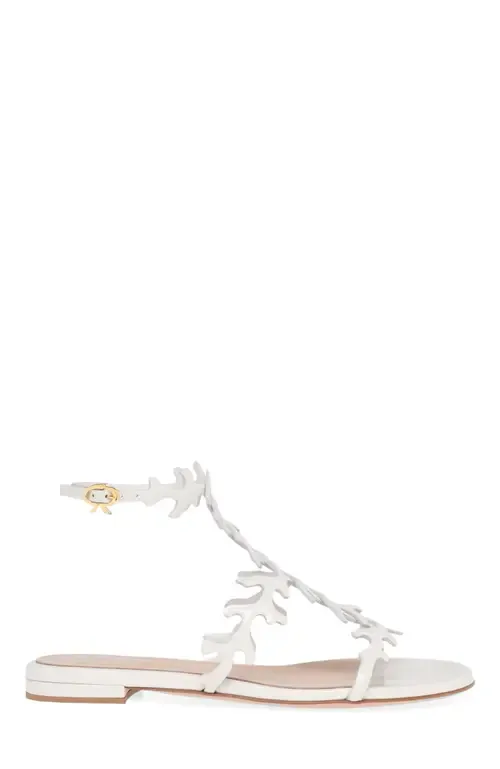 Ocean Flat in White Nappa by Gianvito Rossi