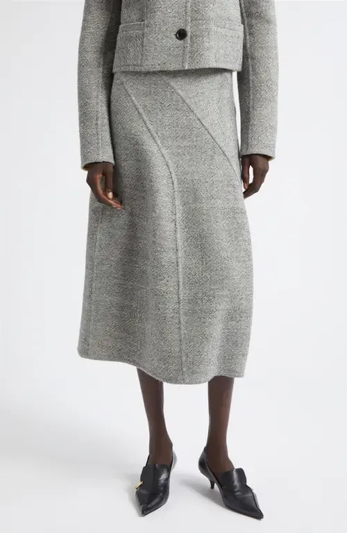 Gaelle Double Face Melange Midi Skirt by Proenza Schouler
