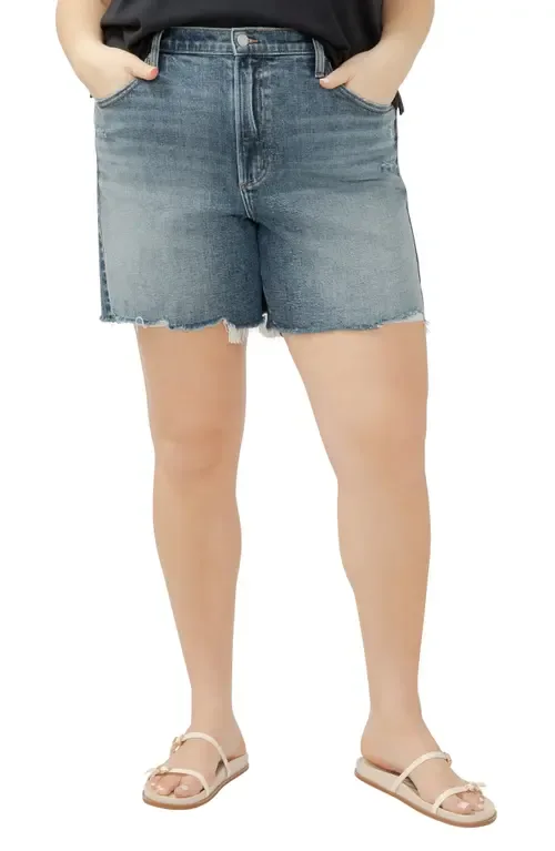 Highly Desirable High Waist Raw Hem Denim Shorts by Silver Jeans Co.
