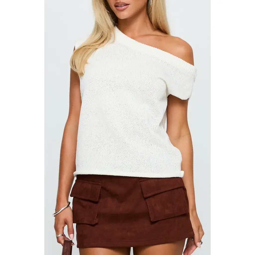 Ashfield One-Shoulder Sweater by Princess Polly