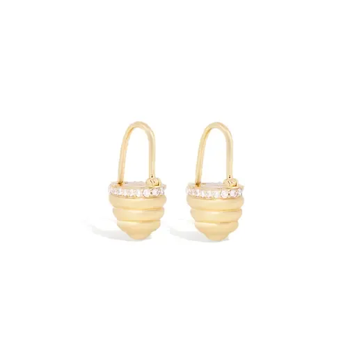 Found Gold Cap Huggie Earring by Campbell + Charlotte