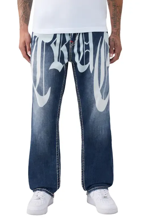 Bobby Super T Logo Baggy Jeans by True Religion