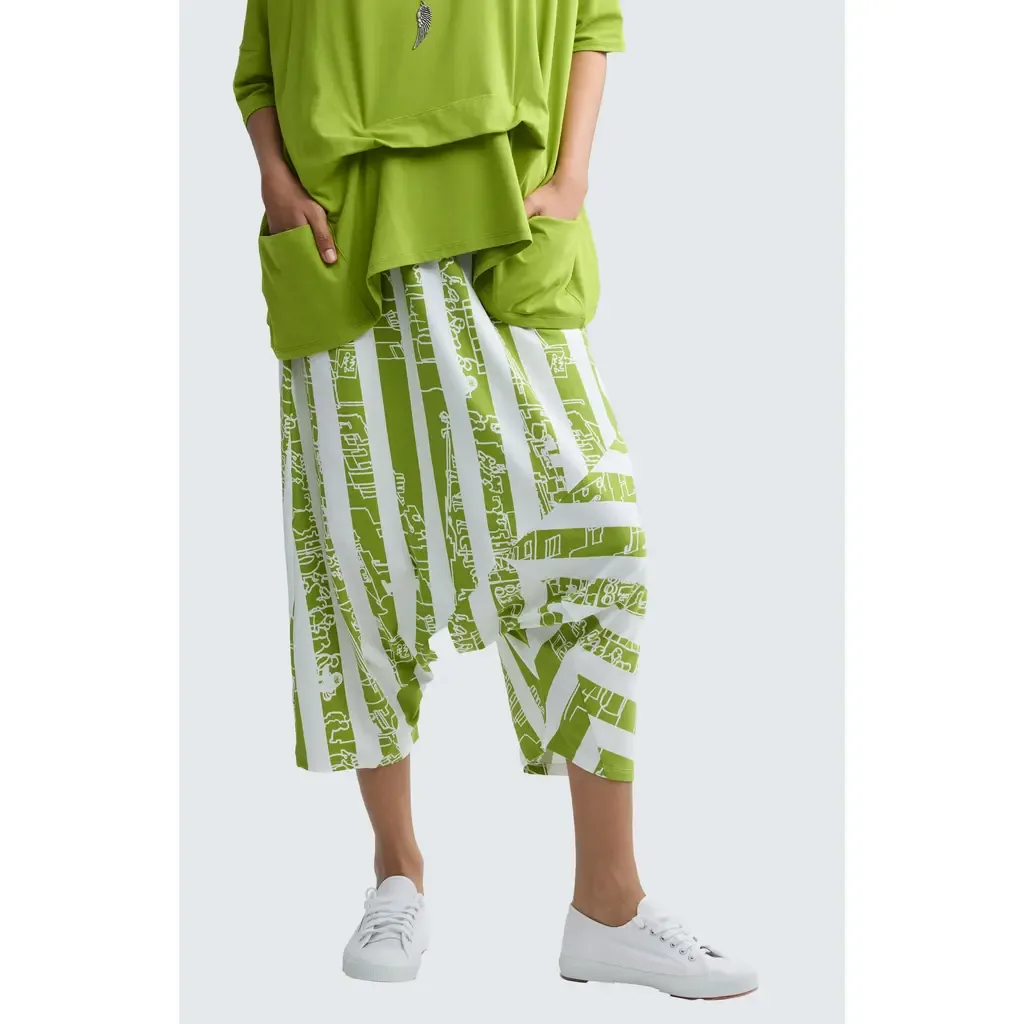 Thessaly Striped Jersey Harem Pants by LUUKAA