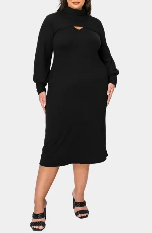 Aster Plissé Two-Piece Sweater Dress