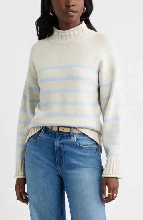 Roll Neck Striped Sweater by caslon(r)