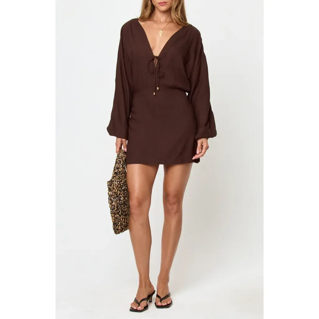 Deia Long Sleeve Cover-Up Minidress by LSPACE