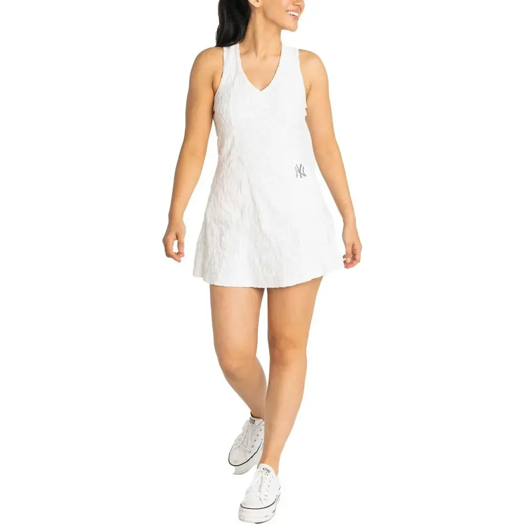 New York Yankees Tess Cheetah V-Neck Racerback Dress by LUSSO