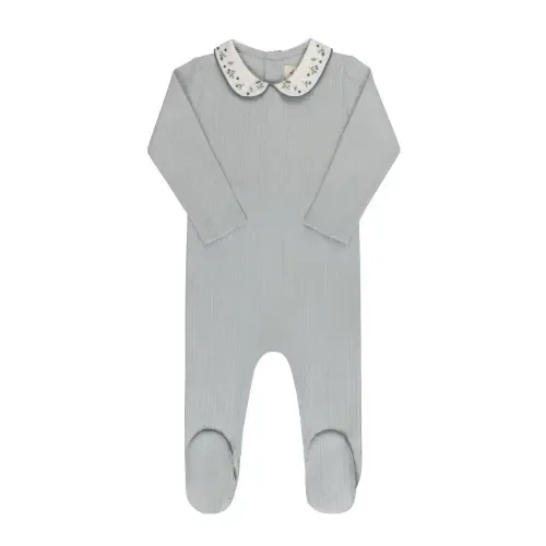 Embroidered Collar Collection Footie by Ely's & Co.