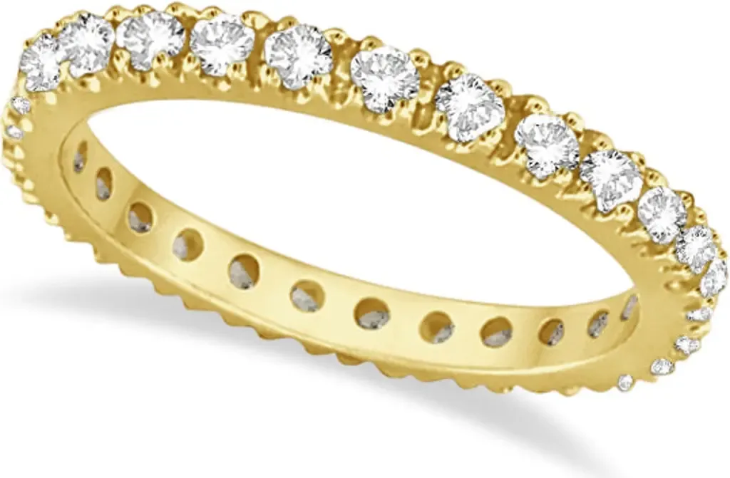 Natural Diamond Eternity Stackable Band 14K by ALLUREZ