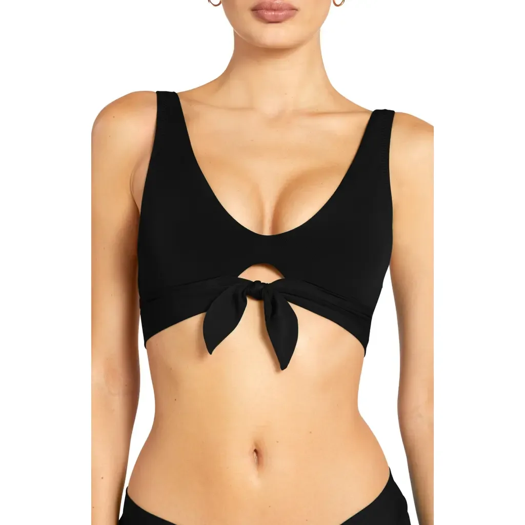 Ava Knot Front Bikini Top by Robin Piccone