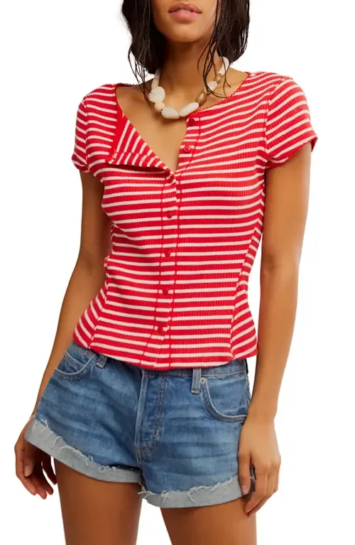Most Wanted Stripe Rib Cardigan by Free People