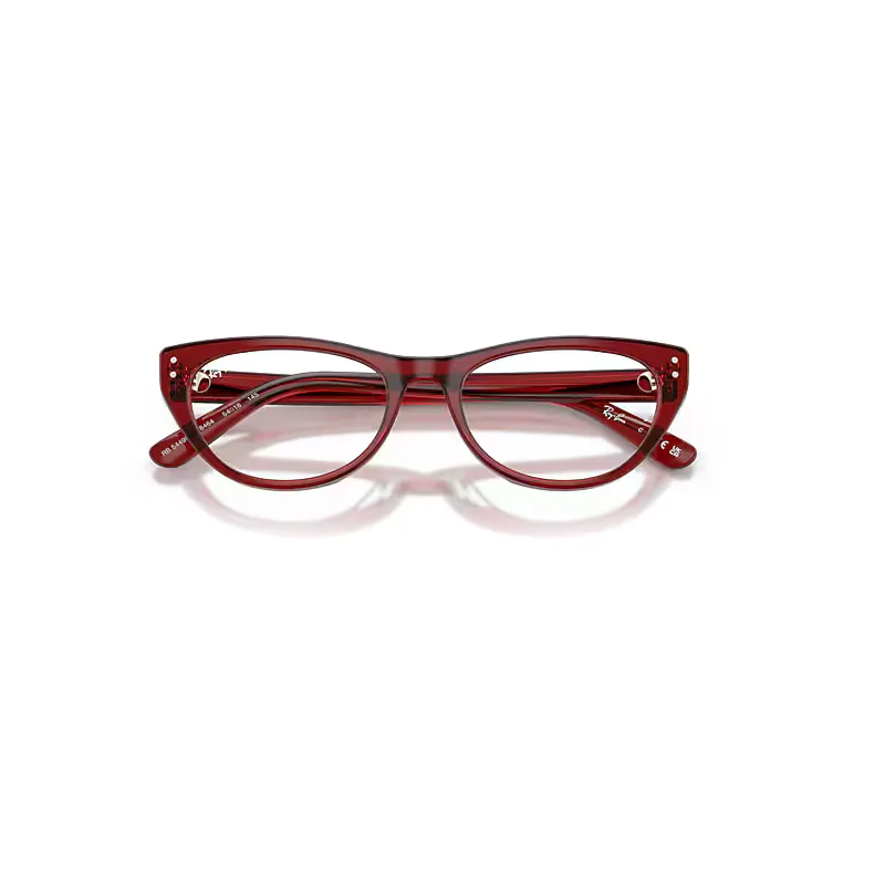 Rb5449d Optics Eyeglasses Transparent Bordeaux Frame Clear Lenses Polarized by Ray-Ban