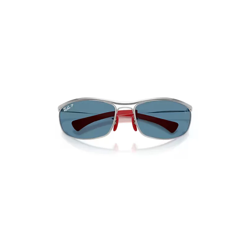Rb3819m Scuderia Ferrari Collection Polarized+ Lenses Sunglasses Silver Frame Blue Lenses Polarized by Ray-Ban