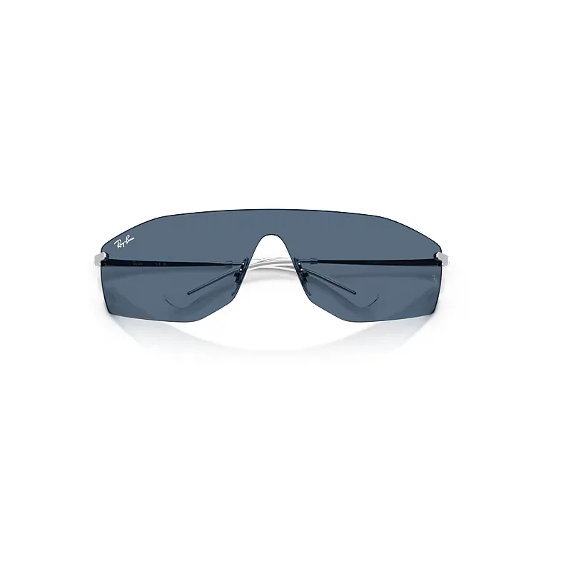 Alix Bio-Based Sunglasses Silver Frame Blue Lenses by Ray-Ban