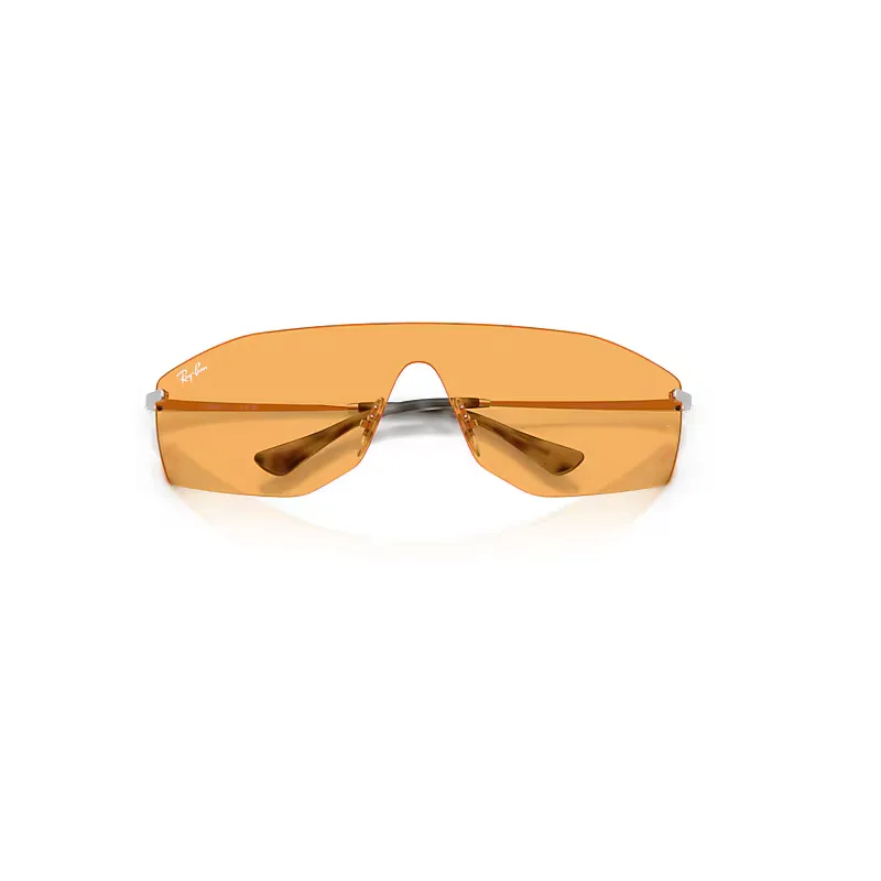 Alix Bio-Based Sunglasses Silver Frame Yellow Lenses by Ray-Ban