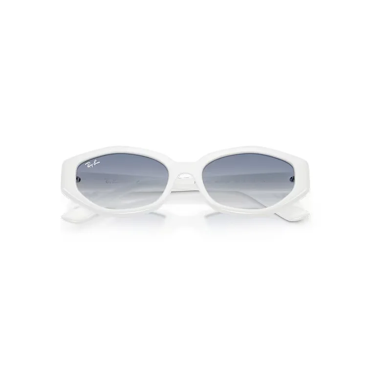 Rb4473d Sunglasses White Frame Blue Lenses by Ray-Ban