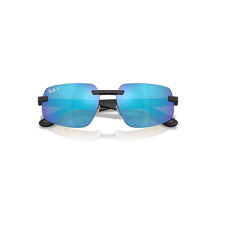 Rb4475 Polarized+ Lenses Sunglasses Sand Black Frame Green Lenses Polarized by Ray-Ban