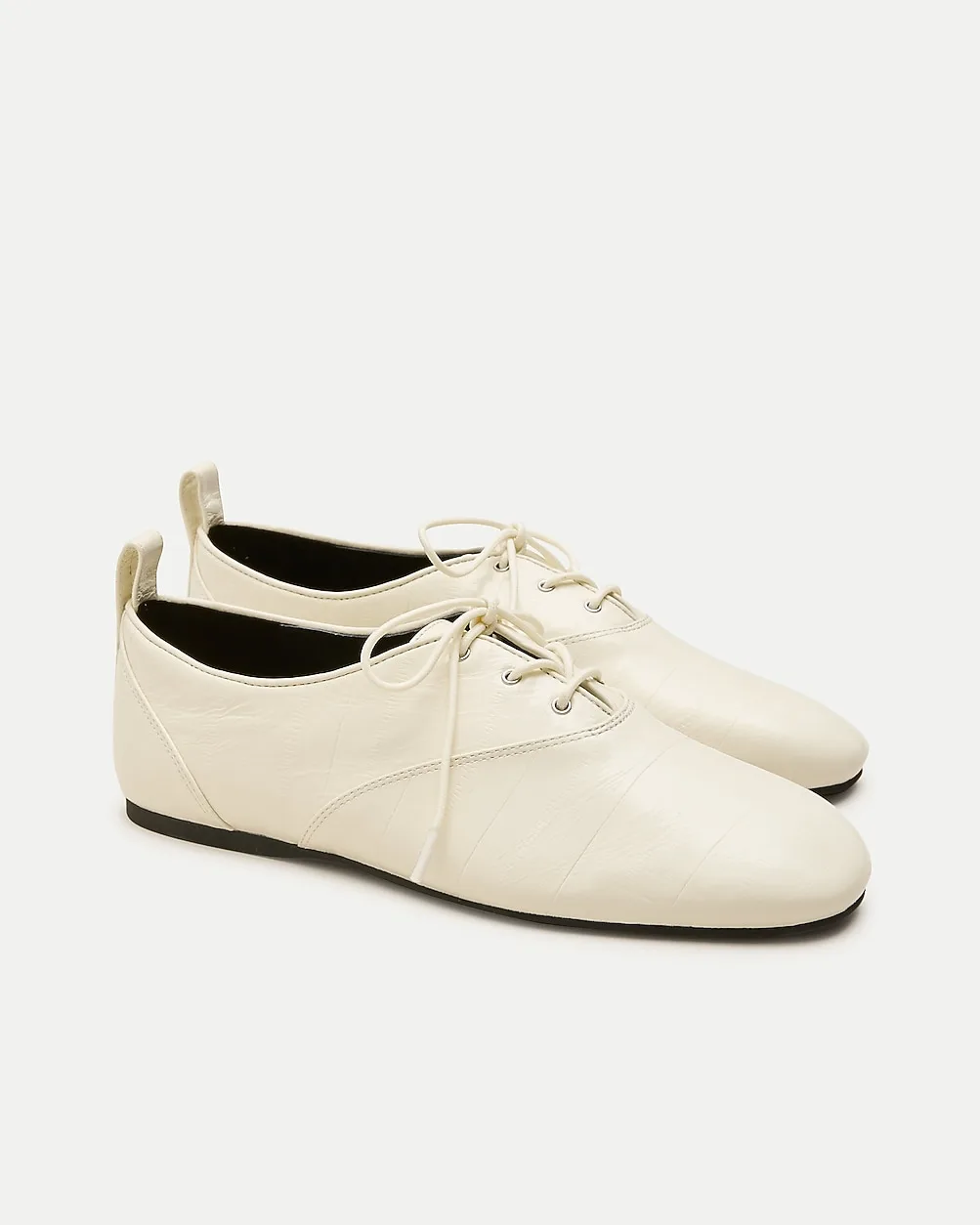 Verona Lace-Up Flats in Eel-Embossed Leather by J.Crew