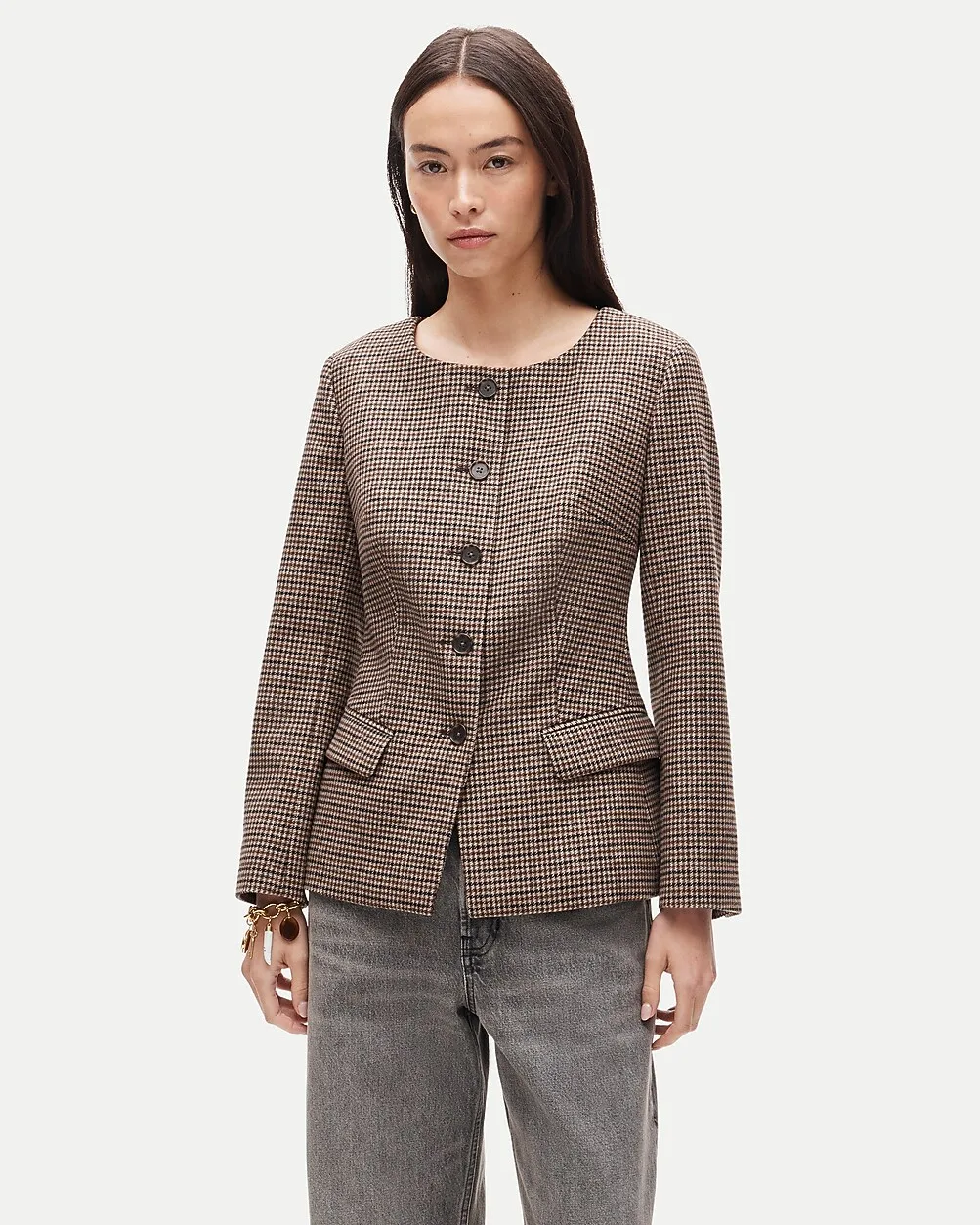 Lady Jacket in Plaid Wool Blend by J.Crew