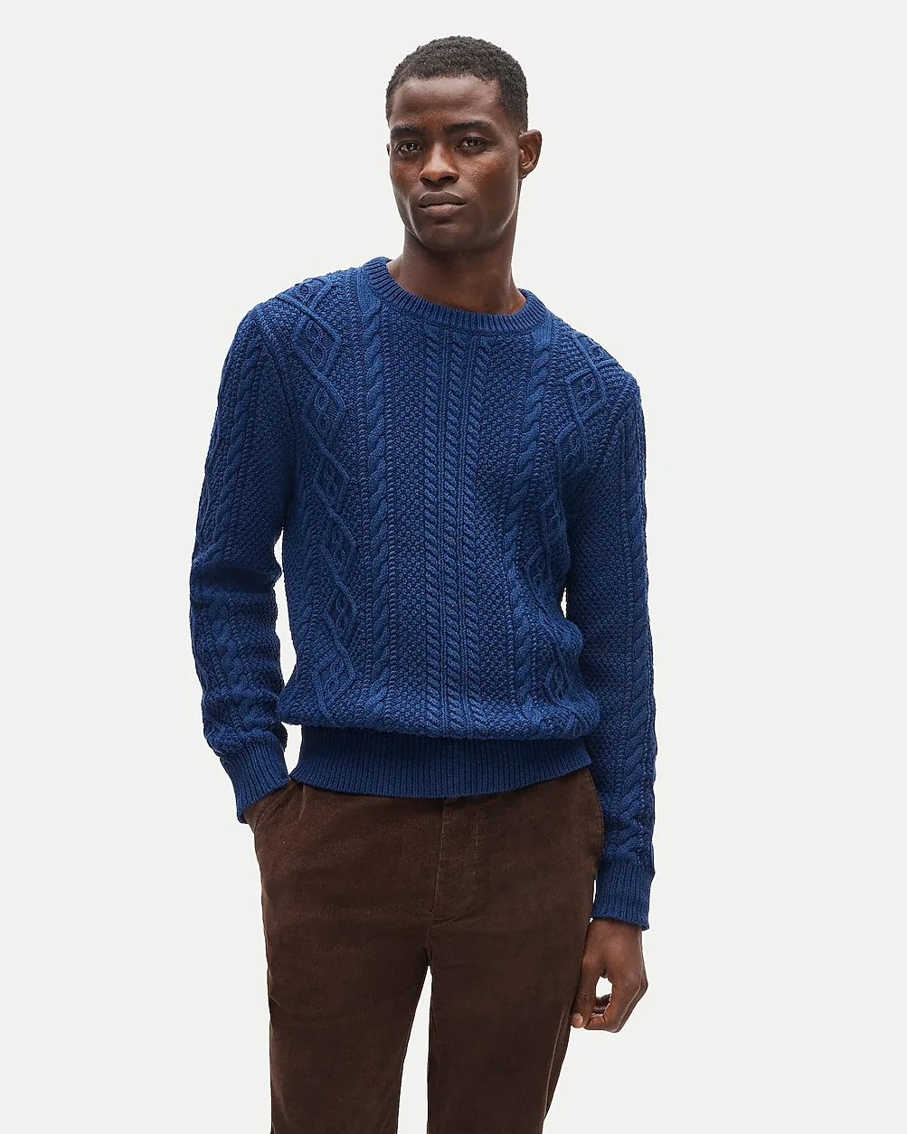 Cable-Knit Fisherman Sweater in Cotton by J.Crew