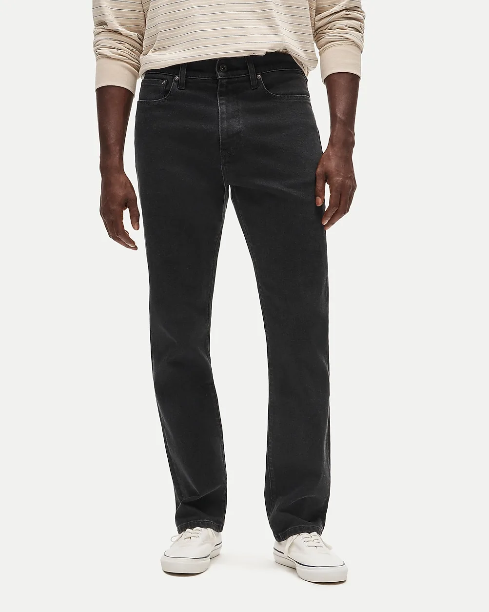 Athletic Straight-Fit Stretch Jean in Black Wash by J.Crew
