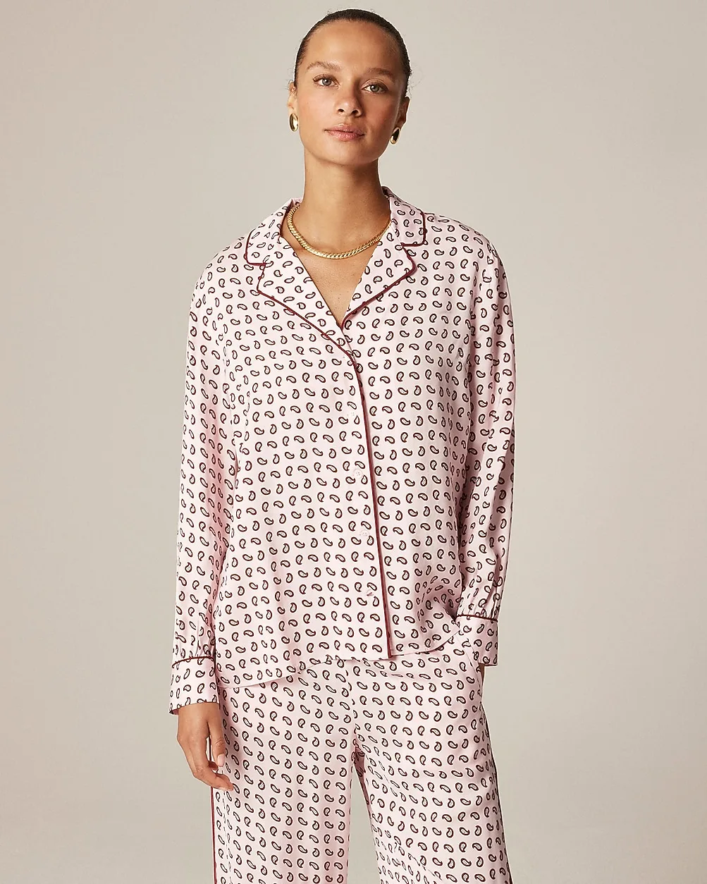Drapey Camp-Collar Shirt in Paisley Print by J.Crew