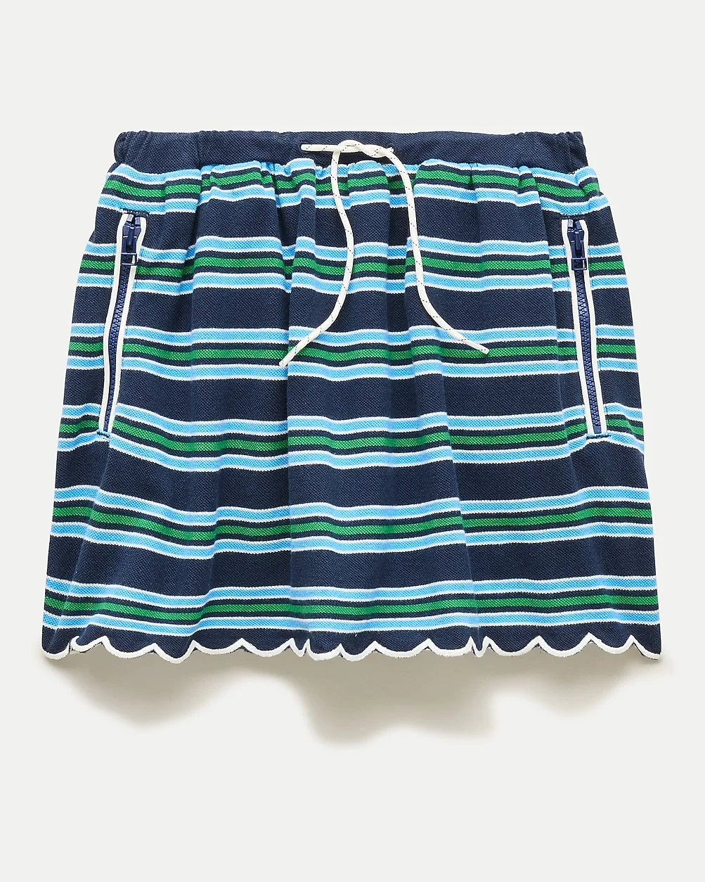 Scallop-Trim Skirt in Piqué Cotton by J.Crew
