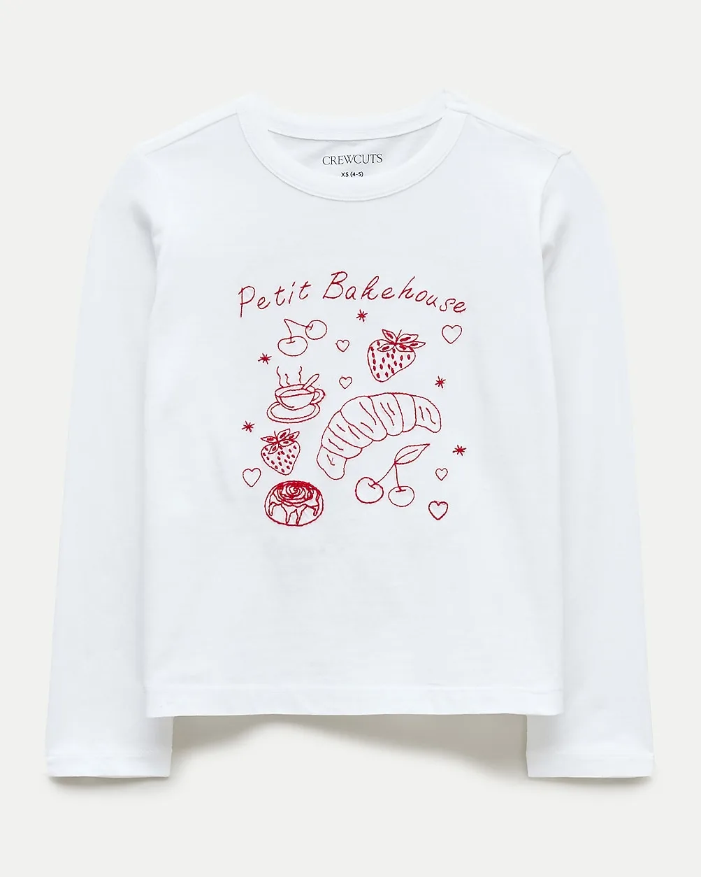Long-Sleeve Petit Bakehouse Embroidered Graphic T-Shirt by J.Crew