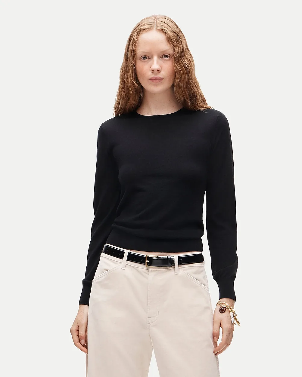 Clair Crewneck Sweater in Merino Wool Blend by J.Crew
