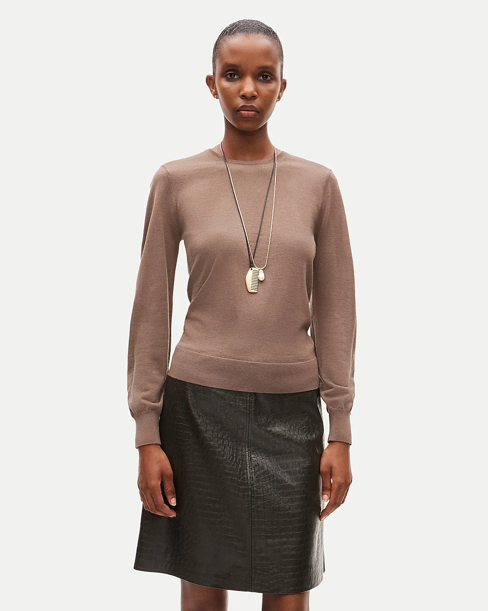 Clair Crewneck Sweater in Merino Wool Blend