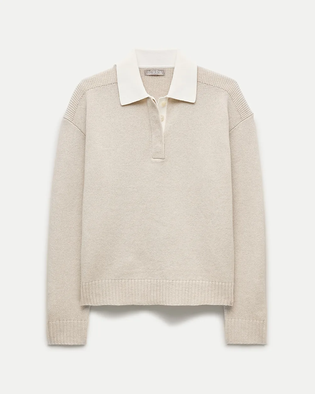 Relaxed Sweater-Polo in Vintage Wool by J.Crew