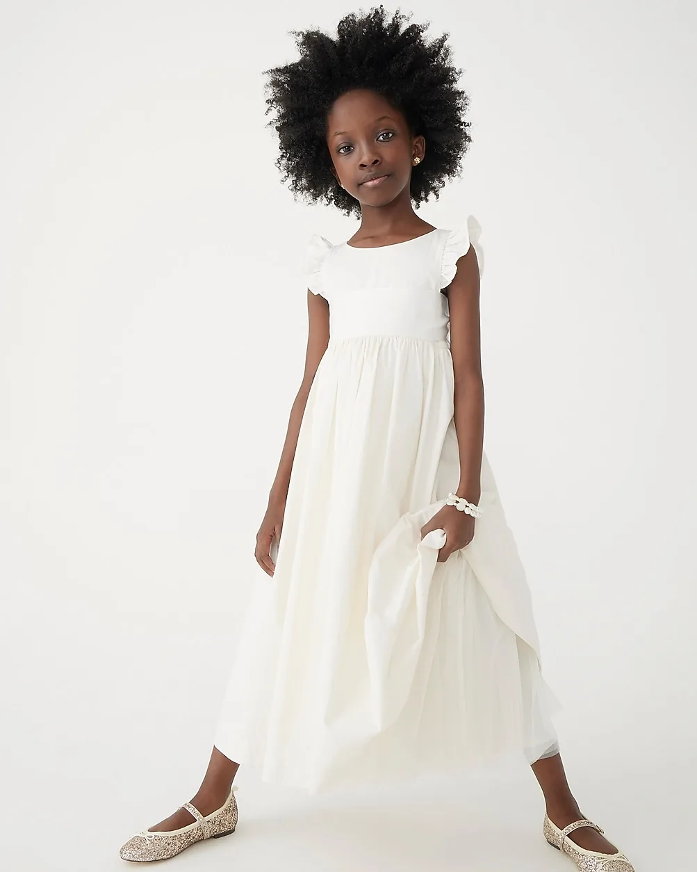 Flutter-Sleeve Dress by J.Crew