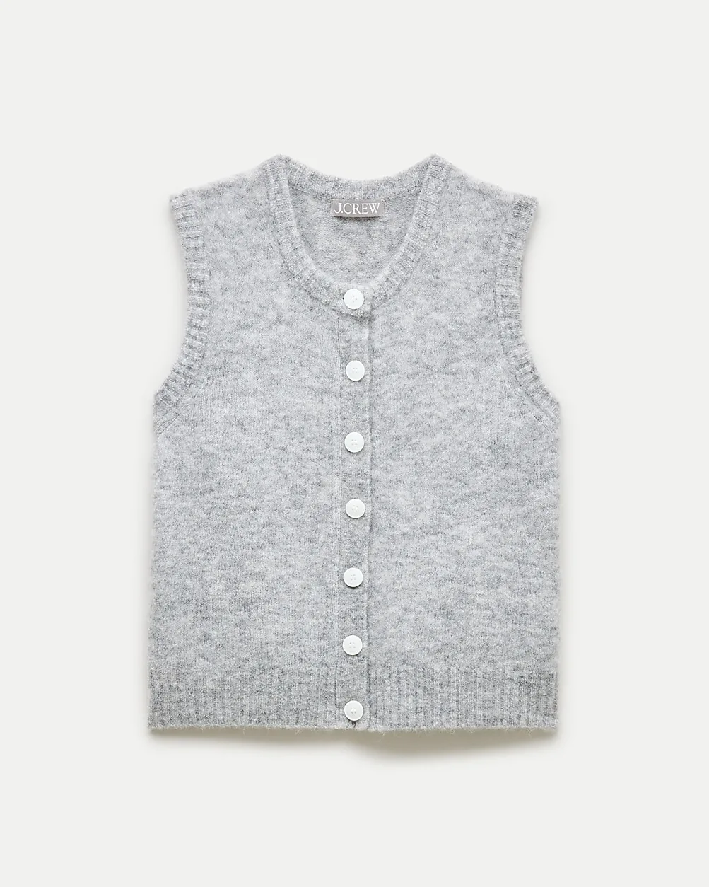Button-Front Vest in Alpaca Blend by J.Crew
