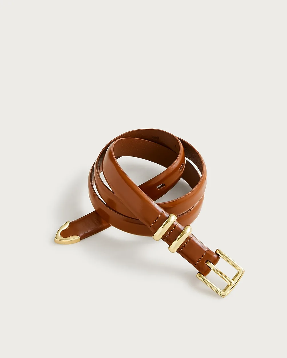 Thin Spazzolato Italian Leather Belt