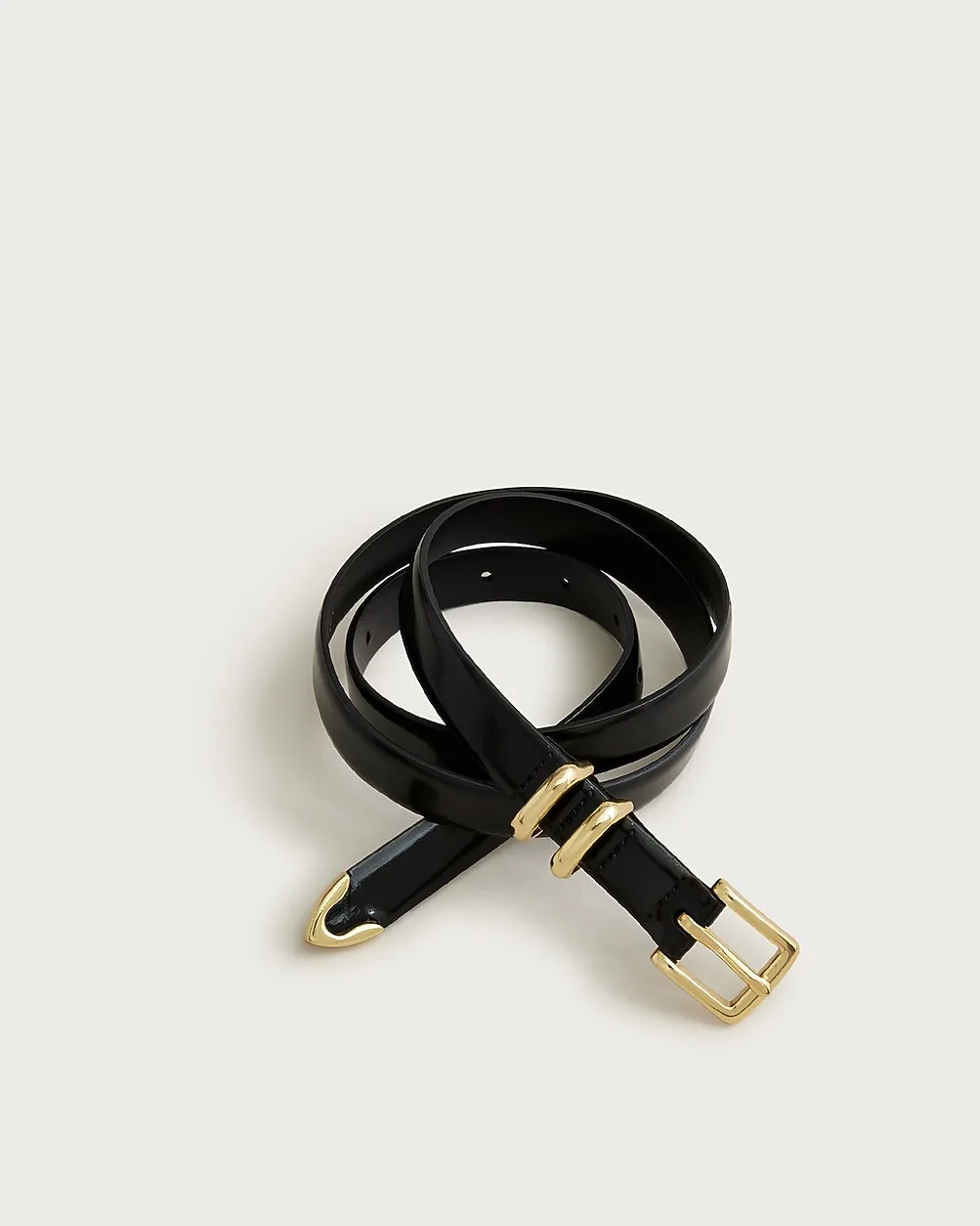 Thin Spazzolato Italian Leather Belt