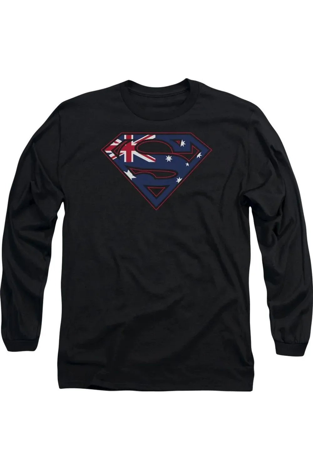 Superman Australian Shield Long Sleeve Tee / T-Shirt by Gildan