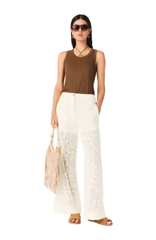 Guipure Lace Trousers by maje