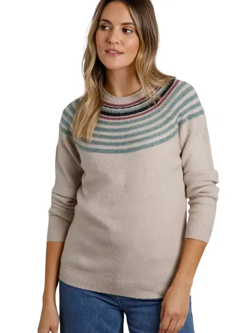Sinatra Patterned Knit Sweater by Weird Fish