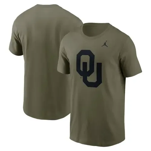 Jordan Brand Olive Oklahoma Sooners 2024 Military Appreciation Tonal Logo Performance T-Shirt